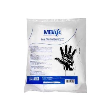 Imagem de Luva Plástica Descartável MbLife 100U