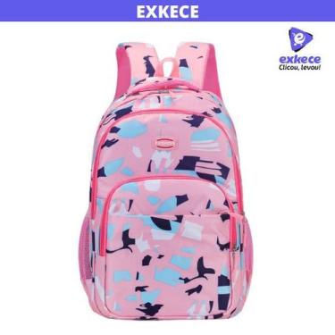 Imagem de Mochila escolar volta às aulas estampada - DESC, Rosa