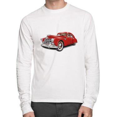Imagem de Camiseta Algodão Retro Classic Red Car Manga Longa - Foca na Moda, Bra