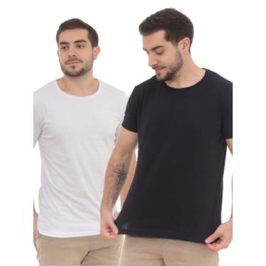 Imagem de Kit 2 peças - Camiseta Masculina Lisa Básica Gola Redonda/Careca - Per