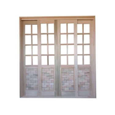 Imagem de Porta Correr Vd/tijolinho Eucalipto 2,15x2,00 Cx14