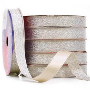 Imagem de Fita de Cetim com Lurex Prata Nº 02 10mm com 10 Metros - Cinderela, 03