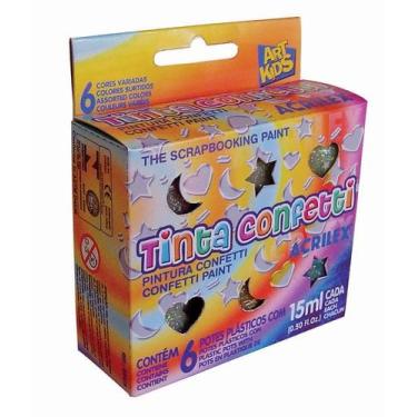 Imagem de Tinta Confetti - 6 Cores - Acrilex
