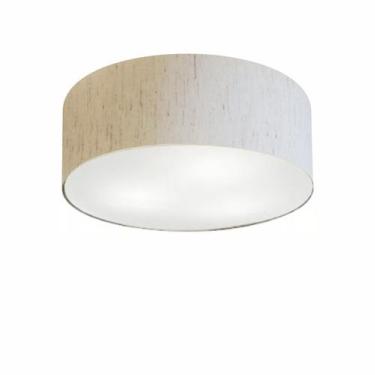 Imagem de Plafon Cilíndrico Vivare Md-3046 Cúpula em Tecido 35x12cm - Bivolt, Li