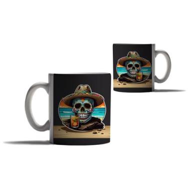 Imagem de Caneca Personalizada Presente Caveira Mexicana Praia 2 - Enjoy Shop, C