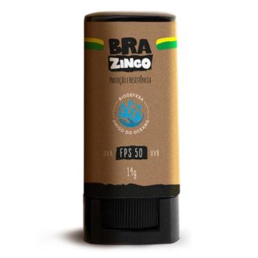 Imagem de Protetor Solar Facial Brazinco Bastão 50 Fps 14g - Bege Escuro - Impal