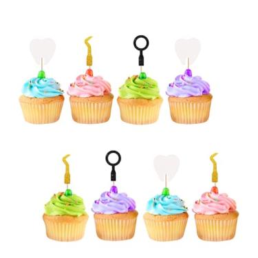 Imagem de 24pcs Dentist Cupcake Toppers, Congarts Dentist Cupcake Toppers, Black Glitter Doctor Medical Cupcake Picks for Graduation, Congrats Grad/Class of 2025 Party Supplies