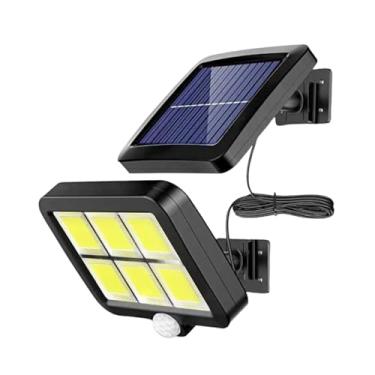 Imagem de Luminária Energia Solar Com 3 Modos De Iluminação Refletor Externo Poste Rua Garagem Placa Solar