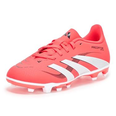 Imagem de adidas Chuteiras Originals Kids Club Predator Firm Ground Multi Ground, Vermelho lúcido, branco/preto, 11 Little Kid