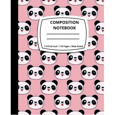 Imagem de Funny Cute Panda Composition Notebook | Wide Ruled | excellent back to school gift for girls, teenagers & adults | School Supplies