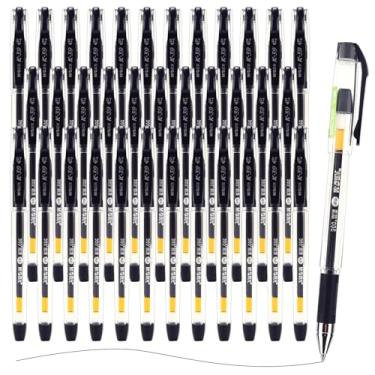 Imagem de M&G 36 canetas de gel, caneta de tinta preta de 0,7 mm, ponta média, caneta esferográfica de tinta gel de grande capacidade com capa de caneta plugue, escrita suave para escritório, escola, casa