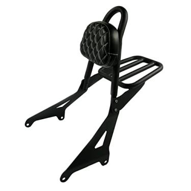 Imagem de BAIONE Motocicleta Sissy Bar Destacável Traseiro Traseiro Traseiro Substituição para YAMAHA Stryker 1300 XVS1300 2011-2018 (com bagageiro traseiro)