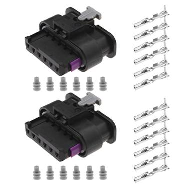 Imagem de eMagTech Conector elétrico de 6 pinos de 6 pinos para luz traseira para farol traseiro 61132359993 compatível com BMW 1 2 3 4 séries F20 F21 F22 F23 F28 M2 F30 F31 F32 F33 F36 6 conector elétrico de 6