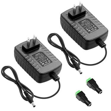 Imagem de ALITOVE Cabo conversor adaptador de fonte de alimentação 5V 3A 5,5 mm x 2,5 mm 2,1 mm tomada CA 100V~240V a CC 5 V 3000mA 2500mA 15W para WS2812B WS2811 LED Pixel Light CCTV Camera USB-HUB Wireless Router (pacote com 2)