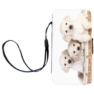 Imagem de Rikki Knight Capa carteira Labrador Puppies in Basket Flip com aba magnética para Apple iPhone 4 e 4s