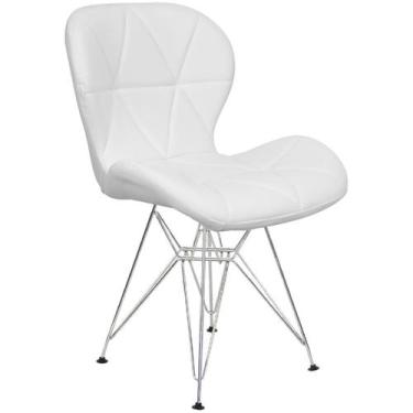 Imagem de Cadeira Charles Eames Slim Eiffel Base Metal Cromado - Lianto Decor, B