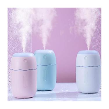 Imagem de Mini Umidificador Purificador de Ar Aromatizador Difusor Portátil Ultrassônico com Cabo USB e LED Silencioso Multicolorido para Qualquer Ambiente - Recarregável com Luz Colorida 280ML