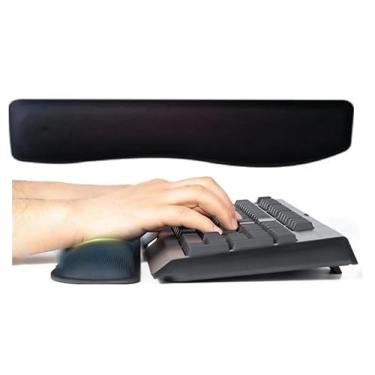 Imagem de Genérico Apoio Para Teclado (key Pad) - Preto Liso Com Apoio De Pulso Base Antiderrapante