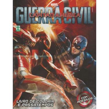Imagem de Livro de Colorir Passatempos Guerra Civil Capitão América - ABRIL