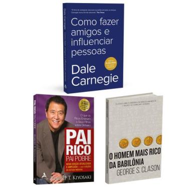 Imagem de Kit 3livros, Pai Rico, Pai Pobre + Como Fazer Amigos e Influenciar Pes