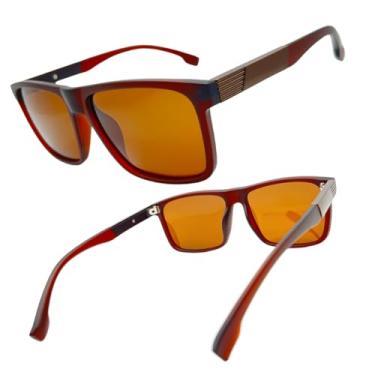 Imagem de Óculos de Sol Joachim Masculino, Esportivo, Polarizado, Retangular, UV400, Ideal para Pesca e Condução (Cor 7)