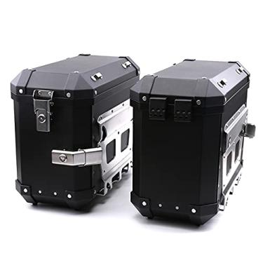 Imagem de Mala de viagem para motocicleta 36L 46L universal motocicletas laterais porta-malas de armazenamento alforjes caixa de ferramentas com trava de chave bolsas de selim estojo de viagem acessórios de