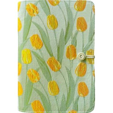 Imagem de ipoul A5 fichário 6 anéis, diário bordado com flores, caderno recarregável, capa de diário A5, 15 x 20 cm, papel em branco, caderno de esboços, diário de viagem para mulheres, fichário, fichário,