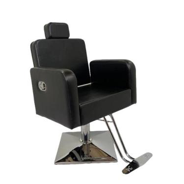 Imagem de Cadeira Reclinável Lisa Hidráulica Quadrado Para Salão Preto IT - Move
