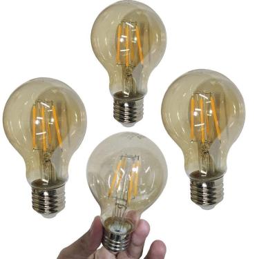 Imagem de Lampada Led 30w Multifilamento Vintage Kit 4 Uni Retro Decoraçao Iluminaçao Casa Quarto Sala Cozinha Garagem Varanda