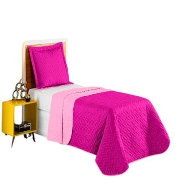 Imagem de Colcha Cobre Leito Roupa De Cama Solteiro 2 Pçs Matelado Quarto Infant