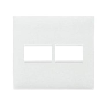 Imagem de Placa 1+1 Posto 4X4 Branca 618511BC - Legrand Pial PLUS +