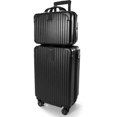 Imagem de Mala De Bordo + Frasqueira Viagem Rodinhas 360 Abs Tam. P