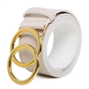 Imagem de Cinto Feminino Argola Dupla Dourado Super Estilosa Moda 2024 - Bless A