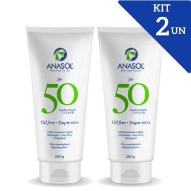 Imagem de Kit protetor solar corporal anasol fps 50 toque seco 200g - 2 un