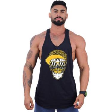 Imagem de Regata Super Cavada Masculina MXD Conceito Crazy Skull, Masculino, P, 