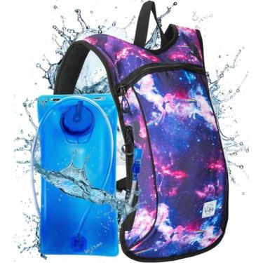 Imagem de Mochila Vibe de hidratação com bexiga de 2L para mulheres, homens, adolescentes, crianças – esportes, ao ar livre, corrida, acampamento, caminhadas, festivais, raves (unicórnio)