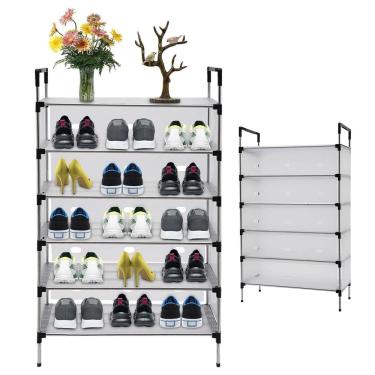 Imagem de Sapateira 6 Andares 18 Pares Sapatos Sandalia Chinelas Objetos Livro Hall de Entrada Organizaçao