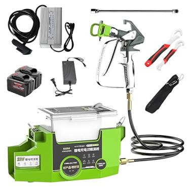 Imagem de Pulverizador de tinta com tanque de potência de 500 W com baterias de 6,0 Ah, pode pulverizar 12,6 litros, pulverizador de tinta sem ar de 1400 ml com 15 Mpa, 6 velocidades, pode pulverizar tinta