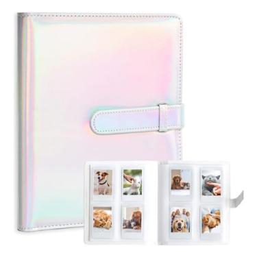Imagem de Álbum de câmera 256 folhas Álbum 3 polegadas para Instax Mini 12/11/9/90/70/40/8 (Prata)