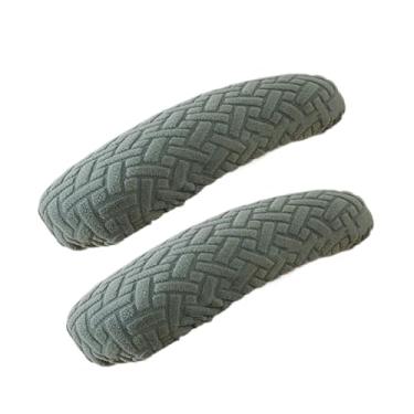 Imagem de YWJLQH 1 par de tampas de apoio de braço de cadeira de escritório, tampas de braço de poltrona lavável estressável, cor sólida, Verde