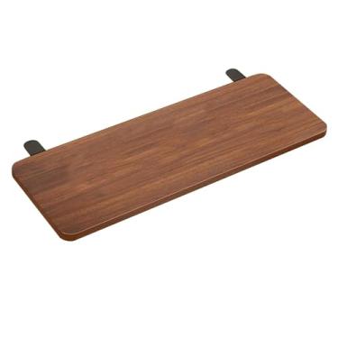 Imagem de Ioensy Bandeja de teclado de placa de prateleira de prateleira de mesa de mesa multifuncional para a mesa de expansão do braço de braço de mesa de computador, Marrom