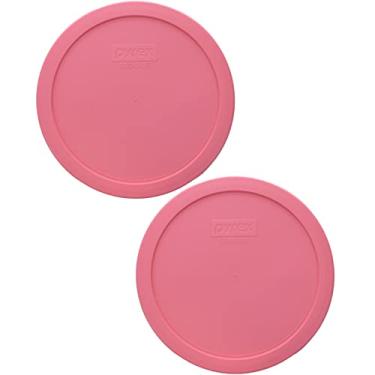 Imagem de Pyrex Tampa de substituição para armazenamento de alimentos Pantone rosa retrô 7402-PC 6/7 xícaras (pacote com 2) - Feito nos EUA