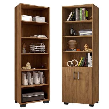 Imagem de Kit Livreiro 2 Portas Pequenas Livreiro 5 Prateleiras Office Freijó