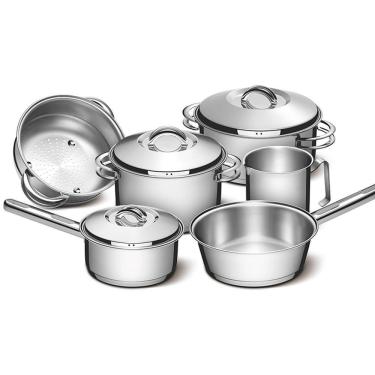 Imagem de Jogo De Panelas Fundo Triplo Tramontina Solar 65510200 Inox 65510200