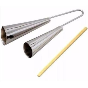 Imagem de Agogo Duplo Grande Cromado Torelli To016