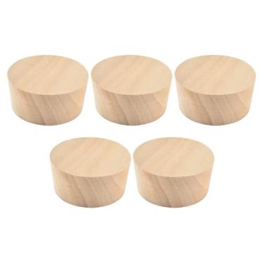 Imagem de Tampão de barril de barril de vinho de bourbon de madeira de álamo - para fazer vinho, armazenamento diário de vinho, ótimo para cervejeiros, entusiastas de vinho, destiladores (5 cm, 5 peças)