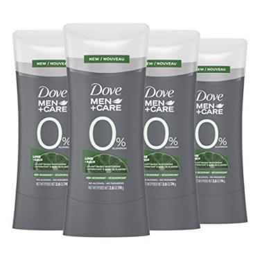 Imagem de DOVE MEN + CARE Desodorante em bastão para desodorante sem alumínio, verde-limão + sálvia natural derivado à base de plantas, 74 g (pacote com 4)