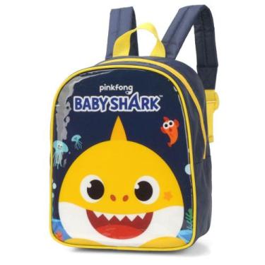 Imagem de Mochila Infantil Escolar De Costas Pequena Baby Shark UP4YOU - Luxcel