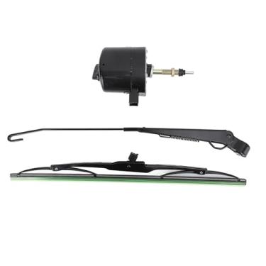 Imagem de Motor do Limpador Universal de 12V para Trator Kit de Motor do Limpador de Pára - Com Braços e Lâmina, Kit de Motor de Limpador de Pára - Elétrico