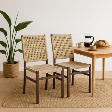 Imagem de Cadeira Corda Nautica Marrom  Sala, Varanda, Sacada, Cozinha - Cadeira